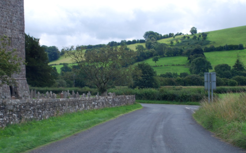 With the churchyard on the left, we reach Llywel, and the end of the dual carriageway.