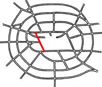 Outline map of the West Cross Route