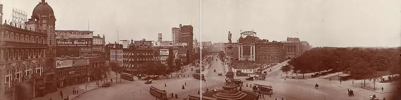 Columbus Circle, New York, in 1907. Click to enlarge