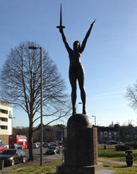 The statue 'La Délivrance' on Charter Way. Click to enlarge