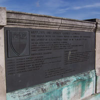 A plaque commemorating the opening of Hampton Court Bridge. Click to enlarge