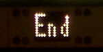 MS1 matrix sign showing 'End' symbol
