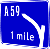 Early motorway sign from the Preston Bypass