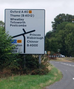 Giving way to a B-road. Click to enlarge