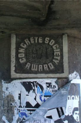 A Concrete Society award, now gone. Click to enlarge