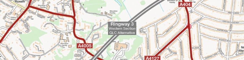 The alternative GLC line for Ringway 3, unseen until today