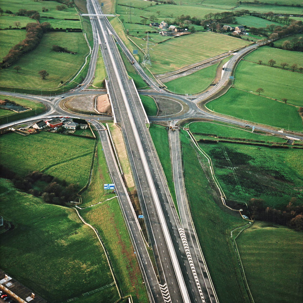 Riley Green interchange, view west, 12 December 1997 | Roads.org.uk