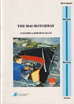 Front cover of the M40 Oxford-Birmingham opening booklet