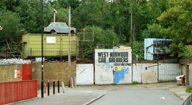 The West Norwood Industrial Area, not beautiful but still blighted by the motorway plan. Click to enlarge