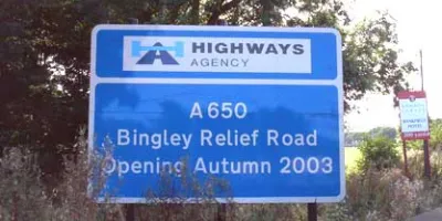 The A650 Bingley Relief Road, opened as a trunk road in 2003 but now managed by a local authority