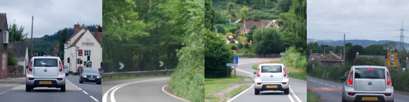 Not fast but ever eventful, the A40 between Gloucester and Ross is not for those in a rush. Click to enlarge