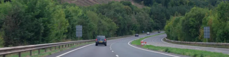 The Brecon Bypass threads its way between imposing hills and the fringes of the town, a rare 70mph dual carriageway with no central barrier. Click to enlarge