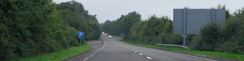 After many miles of hills and curves, the sudden straightness of the Llandeilo bypass is a bit of a shock. Click to enlarge