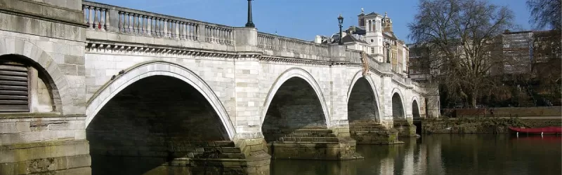 Richmond's handsome bridge, standing in the way of a dual carriageway through the town. Click to enlarge