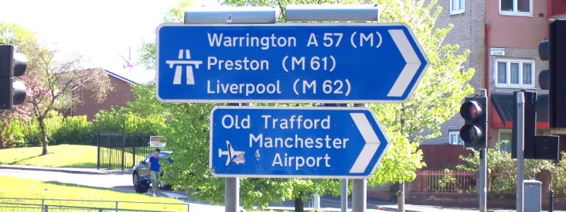 "Mancunian Way" is a mouthful, but it has fewer syllables than "A57(M)". Click to enlarge