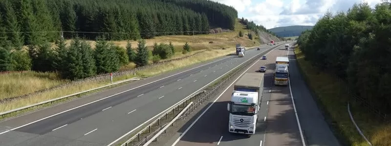 The A74(M), half of an important motorway with a daft number - the other half is called M74. Click to enlarge