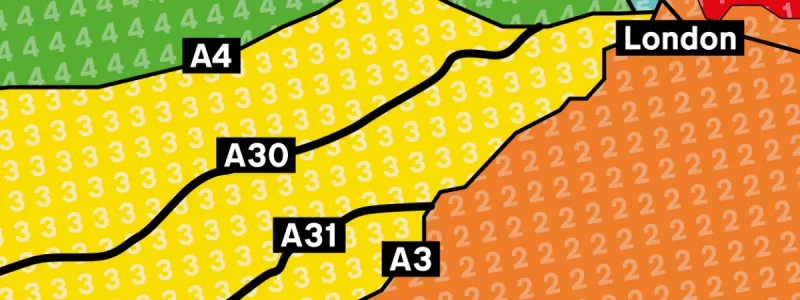 The A30 and A31, London radials in zone 3 that seem to be the wrong way round. Click to enlarge