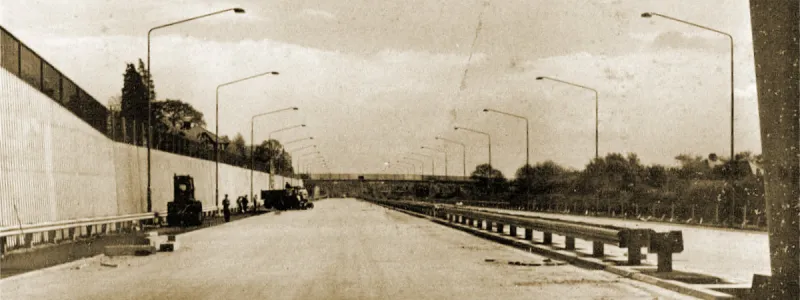 The M1 Hendon Urban Motorway nearing completion in 1967. Click to enlarge