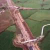 Marsh Farm and Marsh Lane overbridges, view west