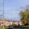 Another look at the crescent, with a brand new WRTL/Industria 2600 lamp on the streetlight in the foreground.