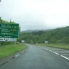 The Dolgellau bypass provides two short bursts of dual carriageway — almost the only ones in this part of the country. To prevent us getting too excited, they have been painted down to one lane each way.