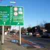 The Hogarth Roundabout is the point where the A316 (carrying traffic from the M3) merges in to the A4 (carrying traffic from the M4). It is one of those awful places where traffic is pushed into smaller and smaller spaces on the way into London. We're approaching it from the A316.