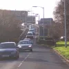 Another look up that slope — the flyover really is incredibly narrow! But then, for the money it must have cost, it represents an incredibly economic junction improvement. Perhaps more Meccano flyovers around London would be a cheap way to improve the traffic.