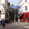 Where northbound A217 traffic turns left onto the one-way system, there's a gap in the shops — little more than an alleyway between a restaurant and a pub.