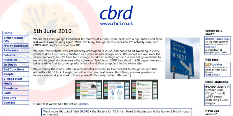 In 2005, the look was updated with a new logo and lots of boxes in the navigation and the sidebar.