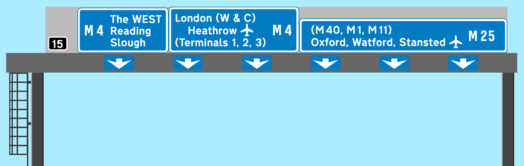 Simulator road sign graphic